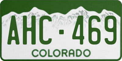 CO license plate AHC469