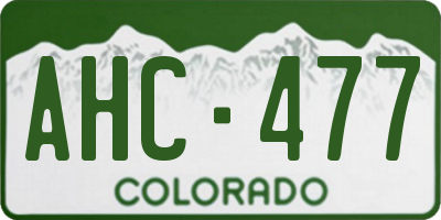 CO license plate AHC477