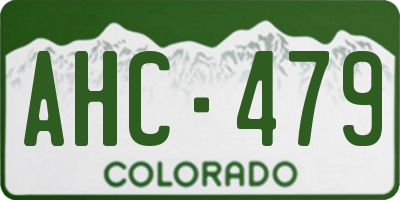 CO license plate AHC479