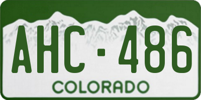 CO license plate AHC486