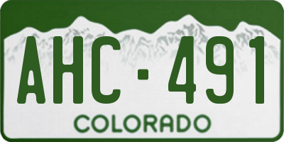 CO license plate AHC491