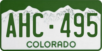 CO license plate AHC495