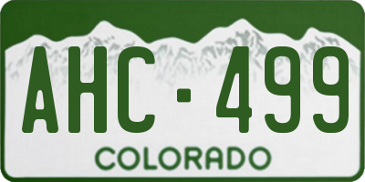 CO license plate AHC499
