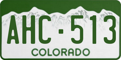 CO license plate AHC513