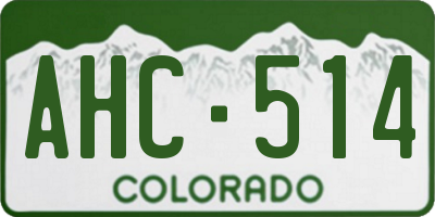 CO license plate AHC514