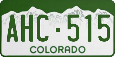 CO license plate AHC515