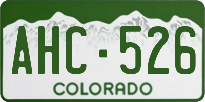 CO license plate AHC526