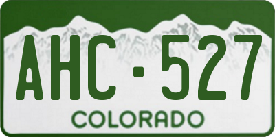 CO license plate AHC527