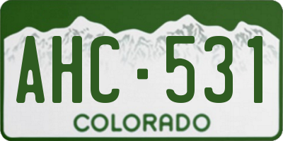 CO license plate AHC531