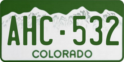 CO license plate AHC532
