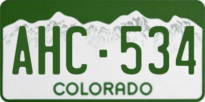 CO license plate AHC534