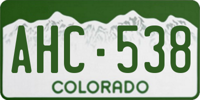 CO license plate AHC538