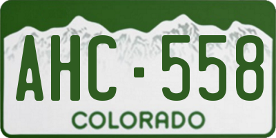 CO license plate AHC558