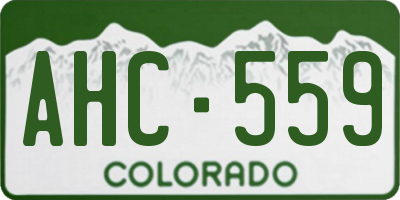 CO license plate AHC559