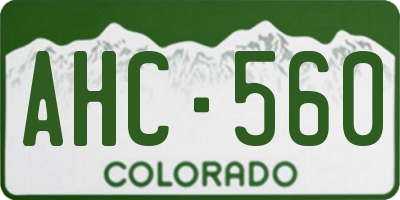 CO license plate AHC560