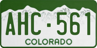 CO license plate AHC561