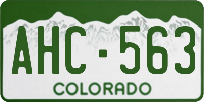 CO license plate AHC563