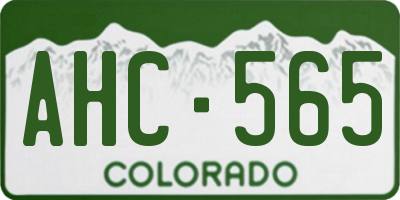 CO license plate AHC565