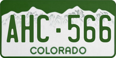 CO license plate AHC566