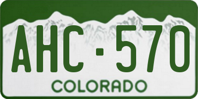 CO license plate AHC570