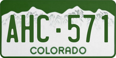 CO license plate AHC571