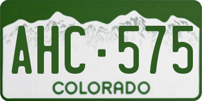 CO license plate AHC575