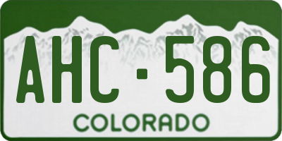 CO license plate AHC586