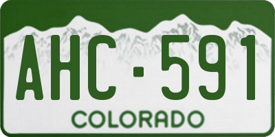CO license plate AHC591