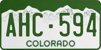 CO license plate AHC594