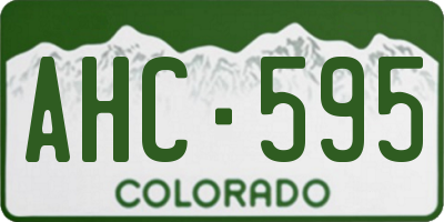 CO license plate AHC595