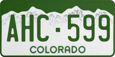 CO license plate AHC599