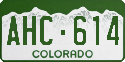 CO license plate AHC614