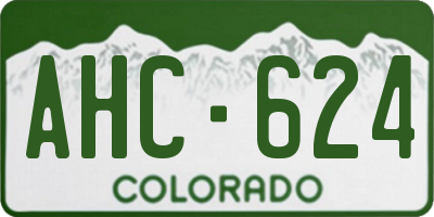 CO license plate AHC624