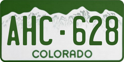 CO license plate AHC628
