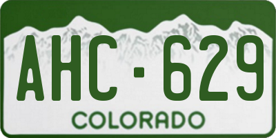 CO license plate AHC629