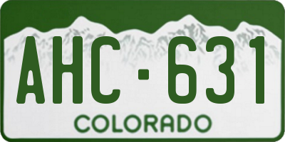 CO license plate AHC631