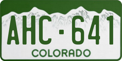 CO license plate AHC641
