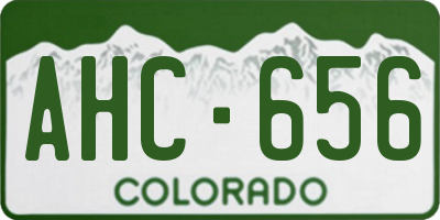CO license plate AHC656