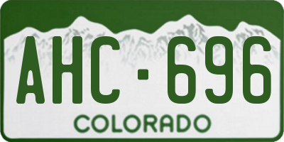CO license plate AHC696