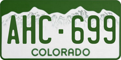 CO license plate AHC699