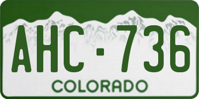 CO license plate AHC736