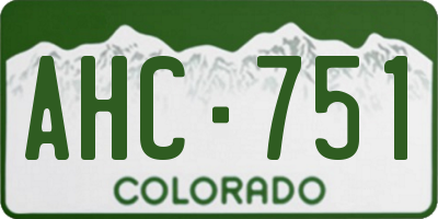 CO license plate AHC751