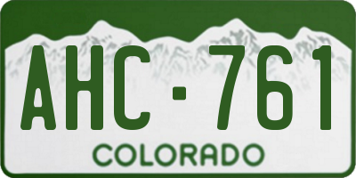 CO license plate AHC761