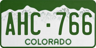 CO license plate AHC766