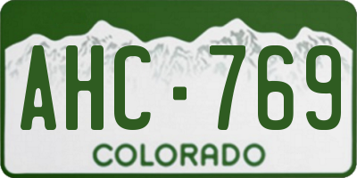 CO license plate AHC769