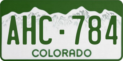 CO license plate AHC784