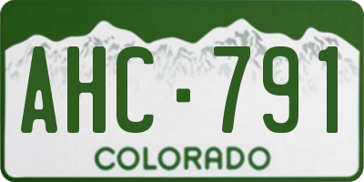 CO license plate AHC791