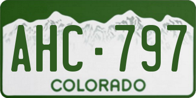 CO license plate AHC797