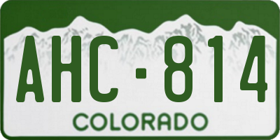 CO license plate AHC814