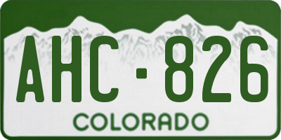 CO license plate AHC826